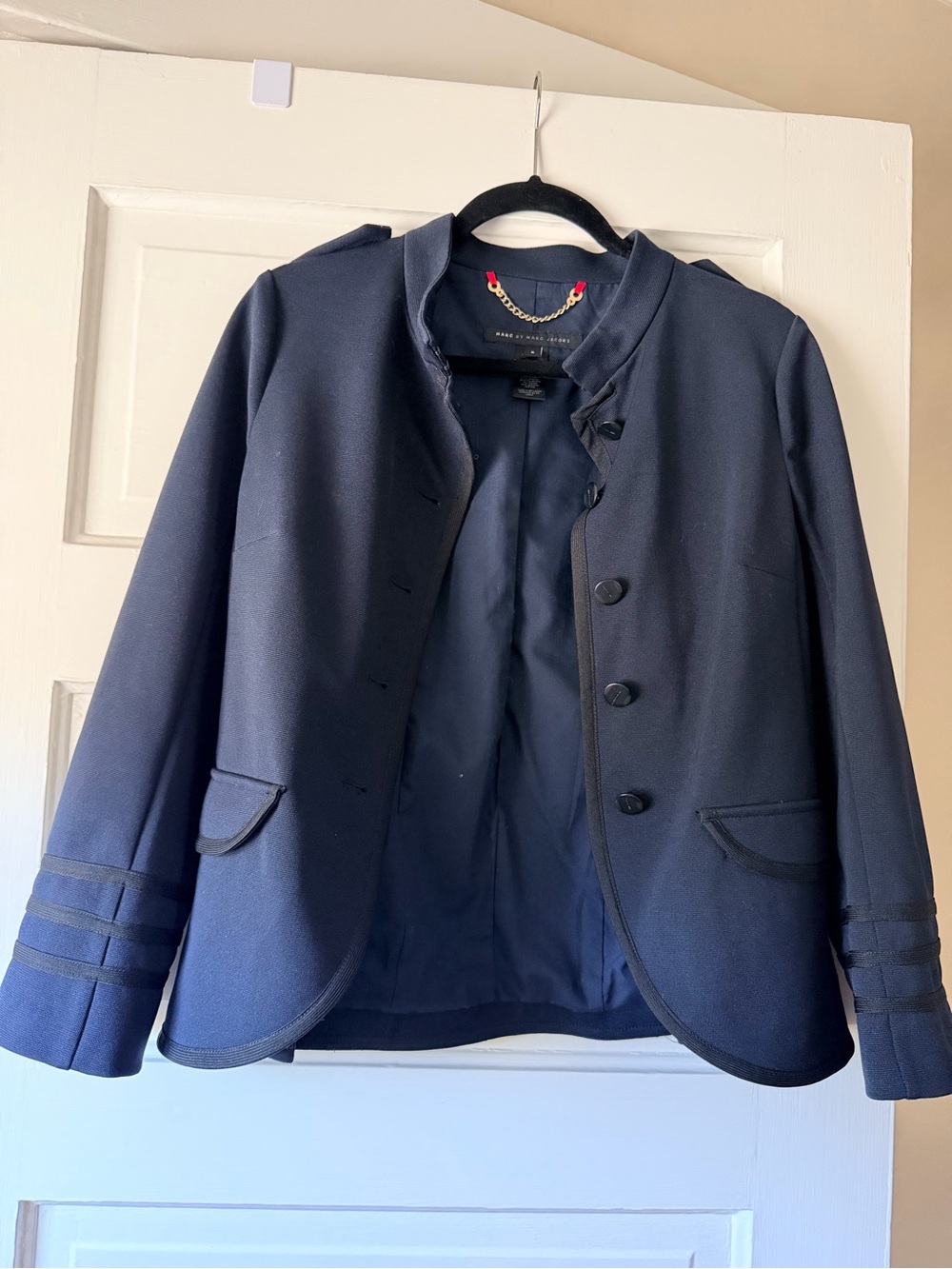 Marc By Marc Jacobs Navy Military-Style Jacket